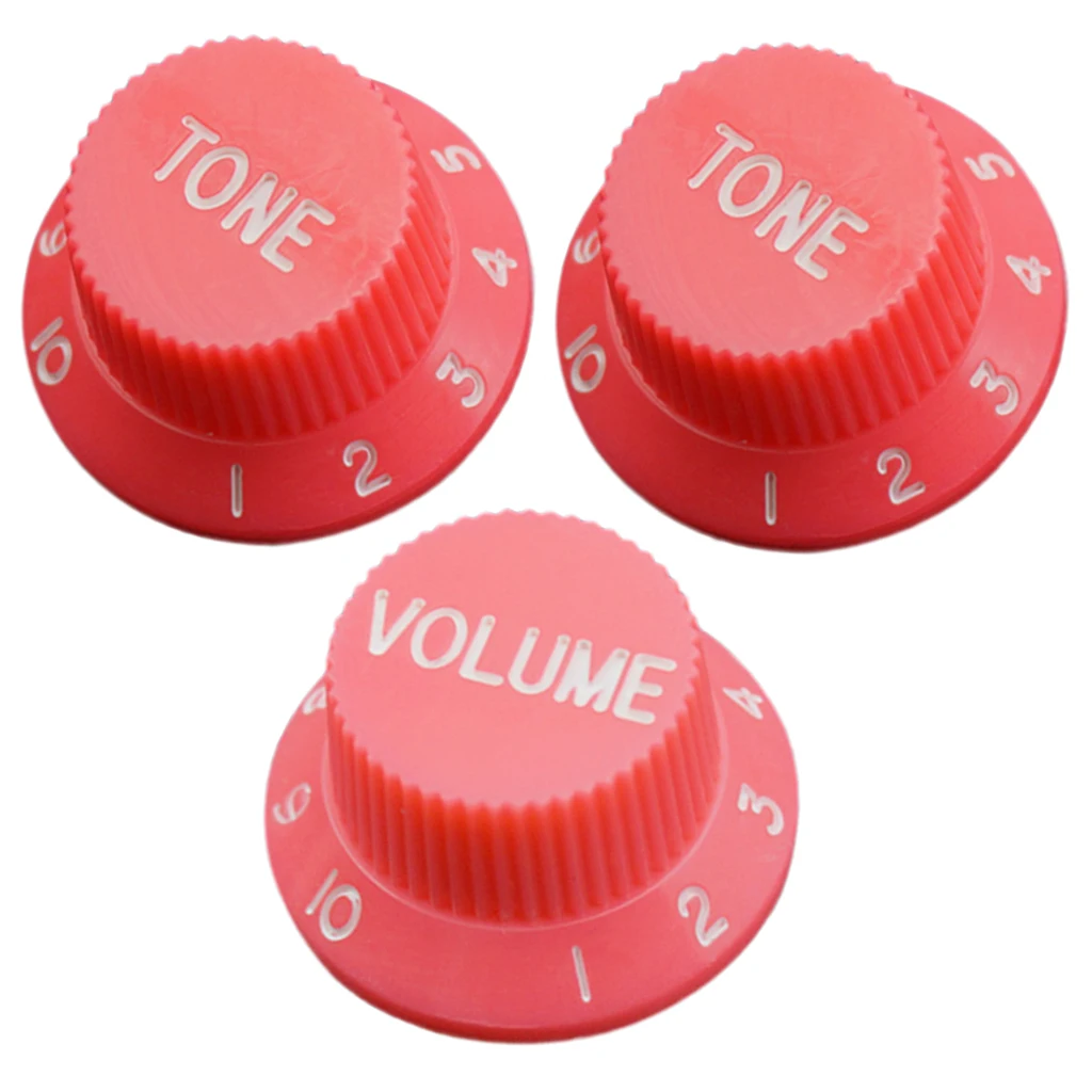 Tooyful 3 Pcs Guitar Speed Control Knobs 1 Volume 2 Tone for ocaster  ST SQ Electric Guitar Parts Accessory