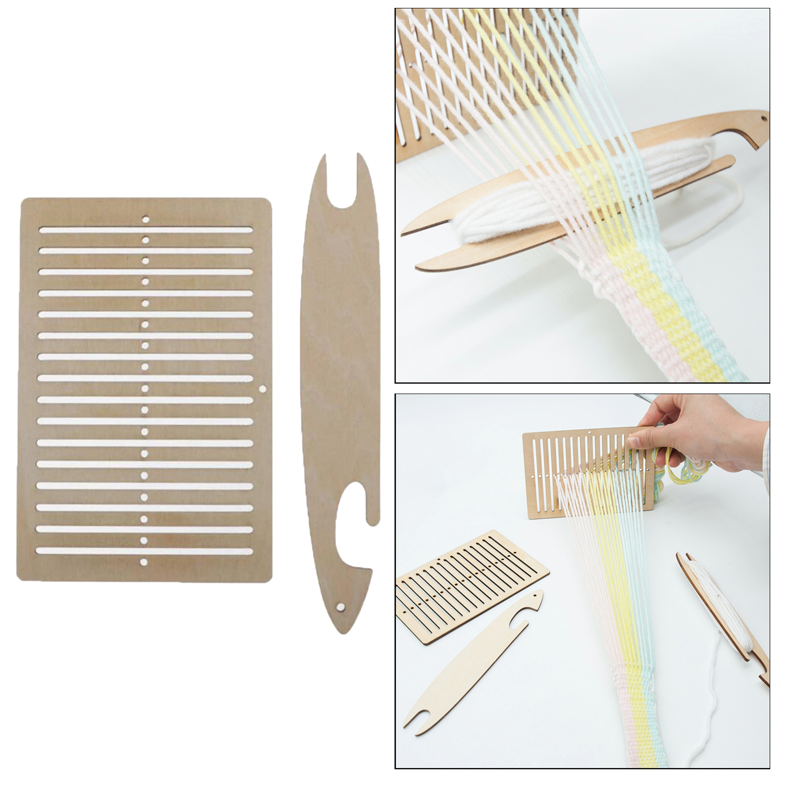 DIY Mini Tapestry Table Wooden Weaving Loom Kit For Weaving Lacing Machine Knit Wood Comb Kids Toys Gum Material Set