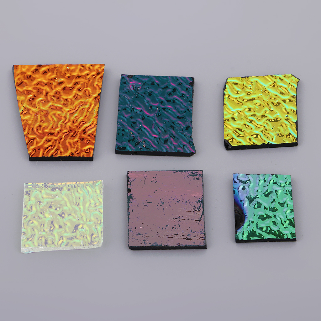Dichroic Testure Fusing Glass Fusible Glass Pieces Jewelry Making Crafts
