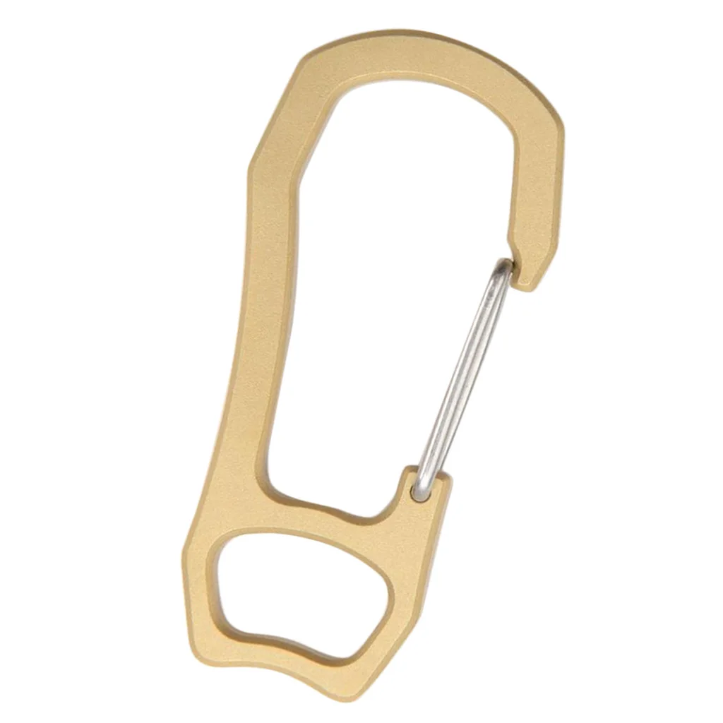 Durable Brass Spring Backpack Clasps Climbing Carabiners Keychain Camping