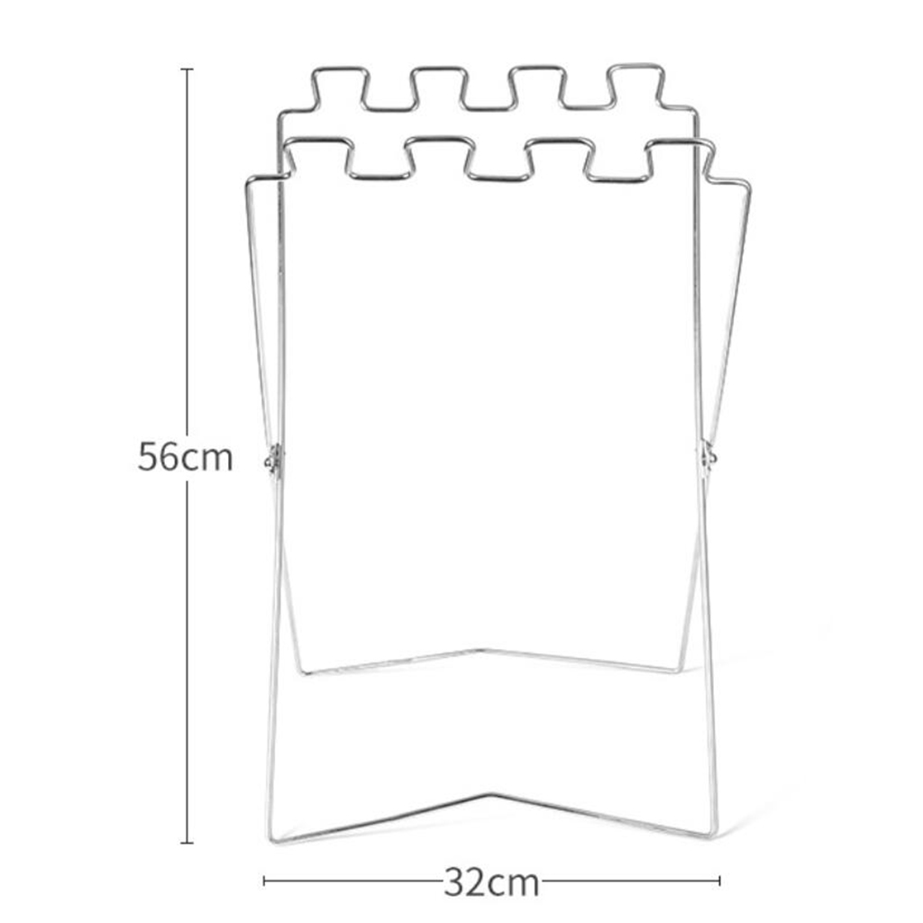 Foldable Trash Bag Holder Stand Portable Waste Sorting Bin Rack Sorting