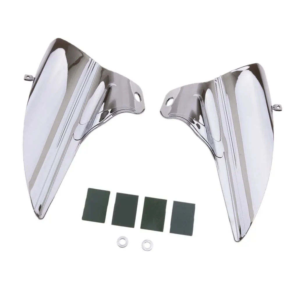 2pcs Chrome Mid-Frame Air Deflector Trim for Harley Touring Electra Glide 2009-2015 2013 2014