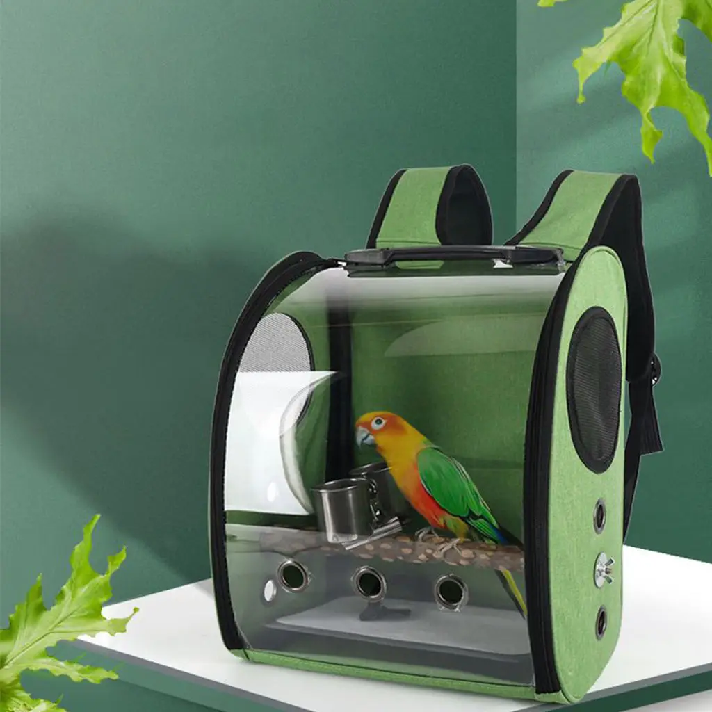Bird Backpack Clear Retractable Lightweight Travel Parrot Cage Space Capsule