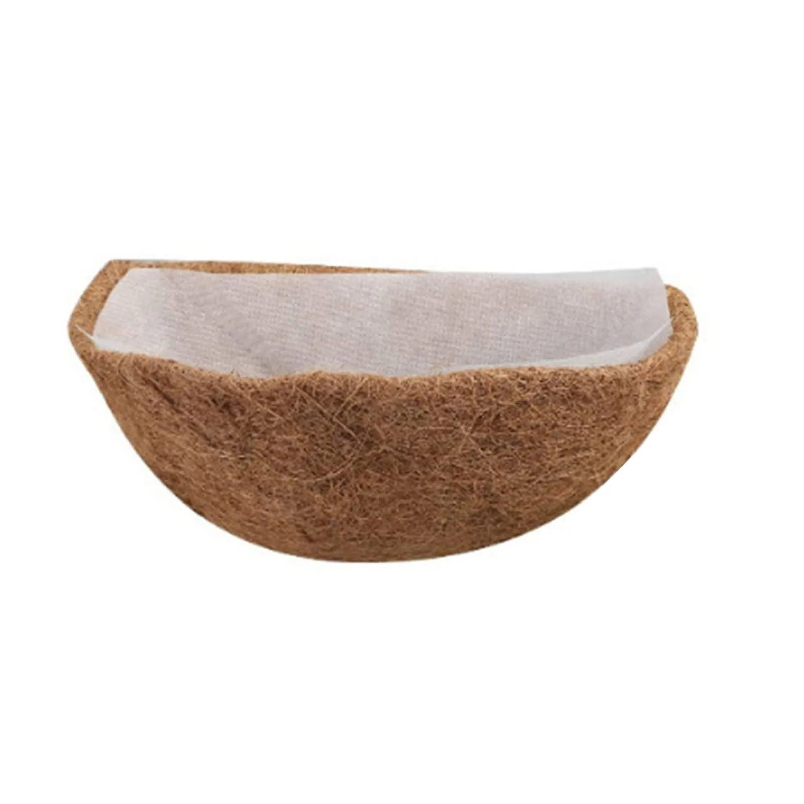 1Pc 18 Inch Round Coco Liners with 2pc Non-Woven Fabric Lining Replacement Coconut Coir Fiber Lining for Hanging Basket Nonwoven Cloth Lining for Reduce Leakage of Soil and Water 