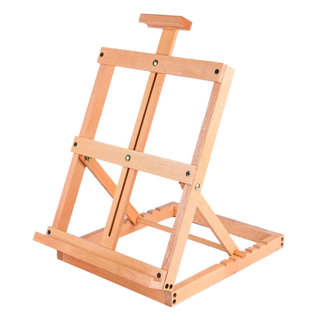 Wood Table Top Easel Adjustable Portable Art Easel for Painting and Drawing or