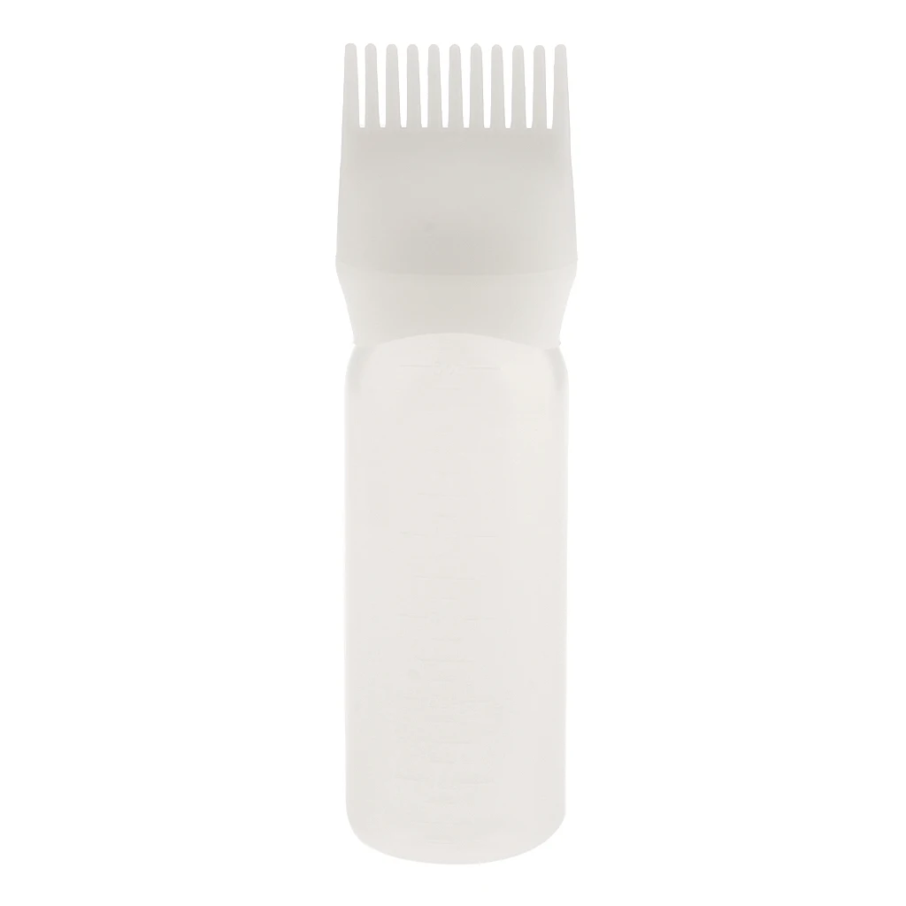 Empty Hair Dye Bottle Applicator with Graduated Brush Comb Salon Hair Coloring