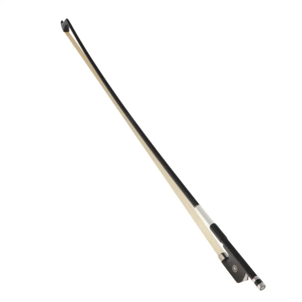 4/4 Full Size Cello Bow - Carbon Fiber Violin Bow - Handmade with Natural Mongolian Horse Hair (Black)