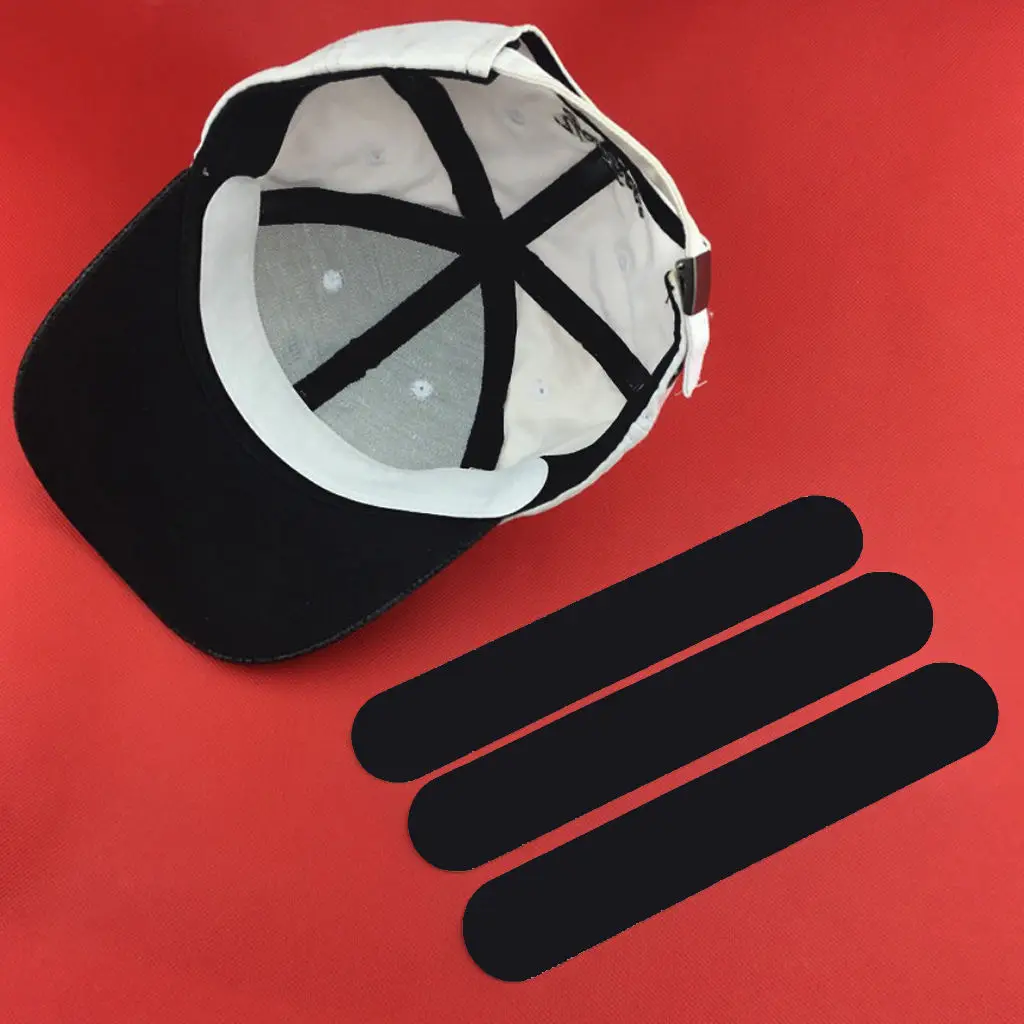 10 Pieces Hat Size Reducer Reducing Tape for Hats Caps Sweatband (Black, 23.5x3.7cm / 9.3x1.5inch)