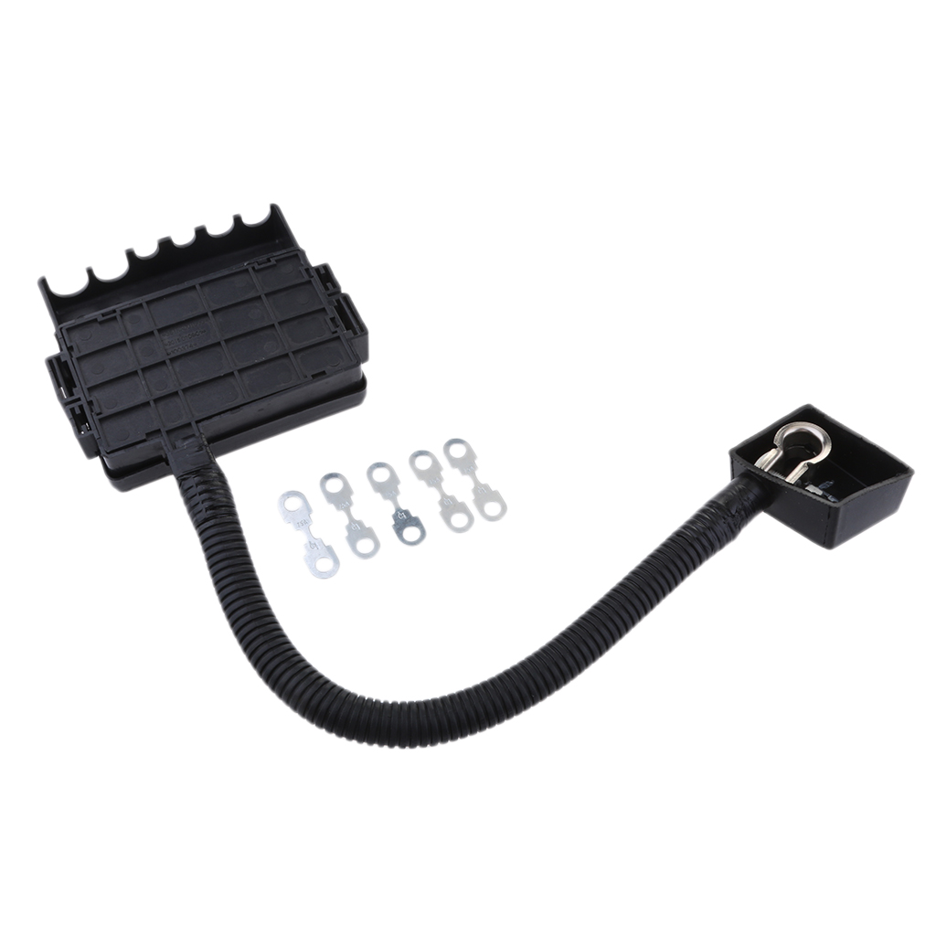 6 Way Circuit Marine Yacht Battery Terminal Fuse Box Block With Cable