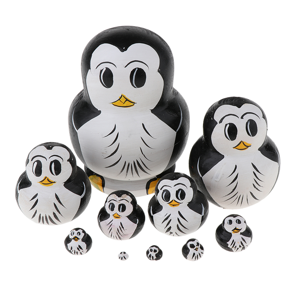 Russian Nesting Dolls Matryoshka, Wood Stacking Nested Set 10