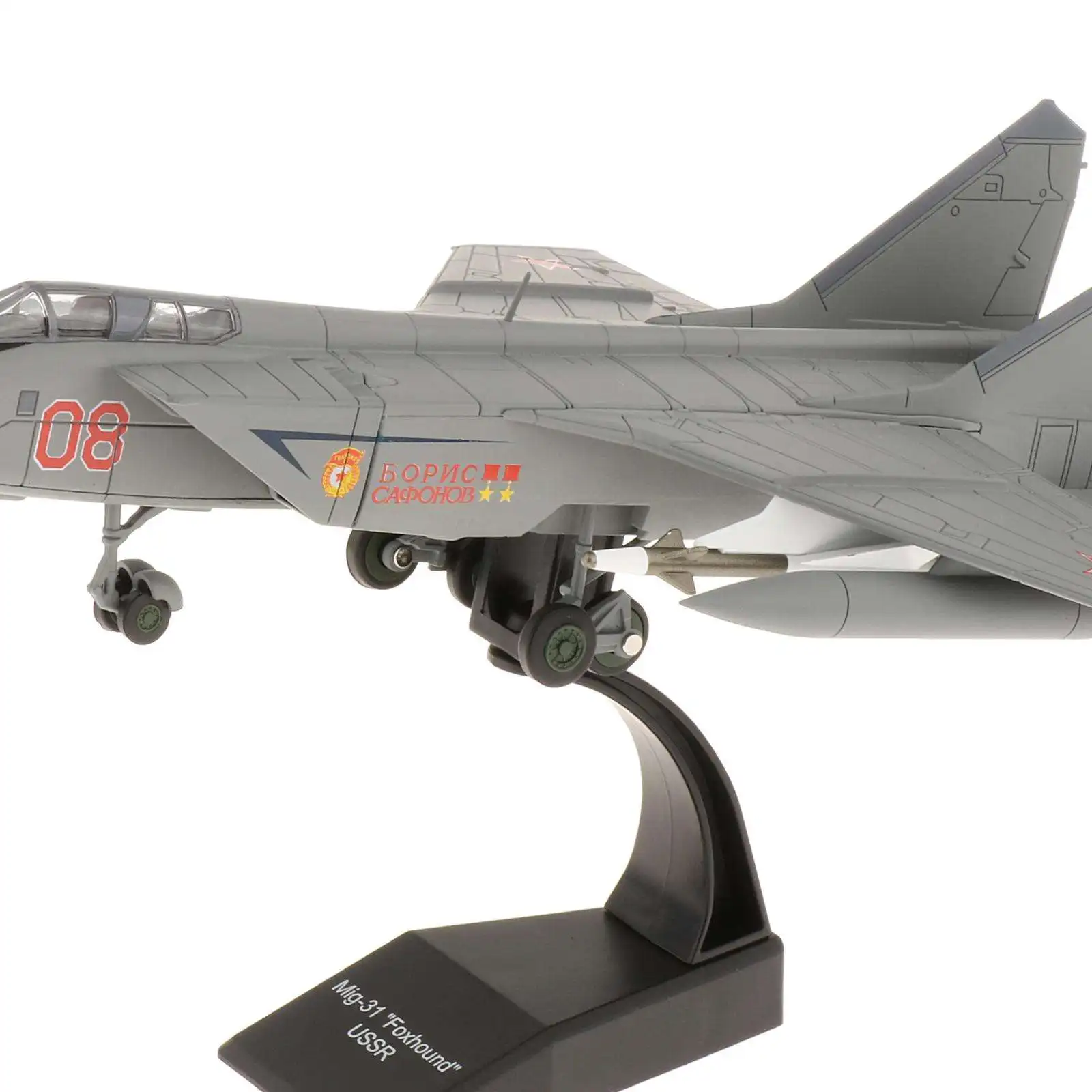 1/72 Mig-31 Alloy Model Airplane W/ Dispaly Stand Decoration for Kids Adults