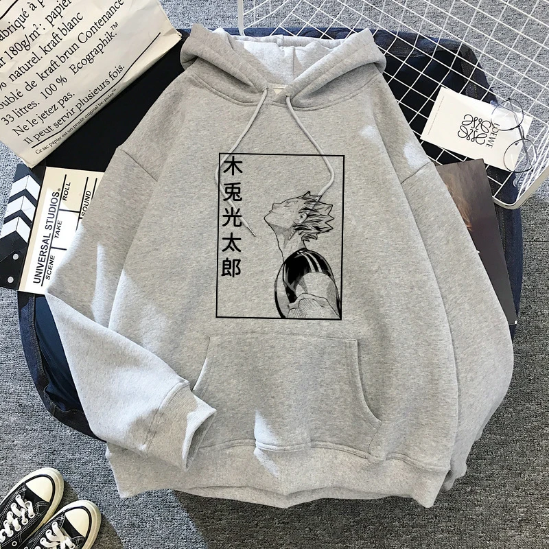 Japanese Anime 90s Hoodie Women Haikyuu Funny Karasuno Fly High Streetwear Winter Fashion Warm Sweatshirts Unisex naruto hoodie