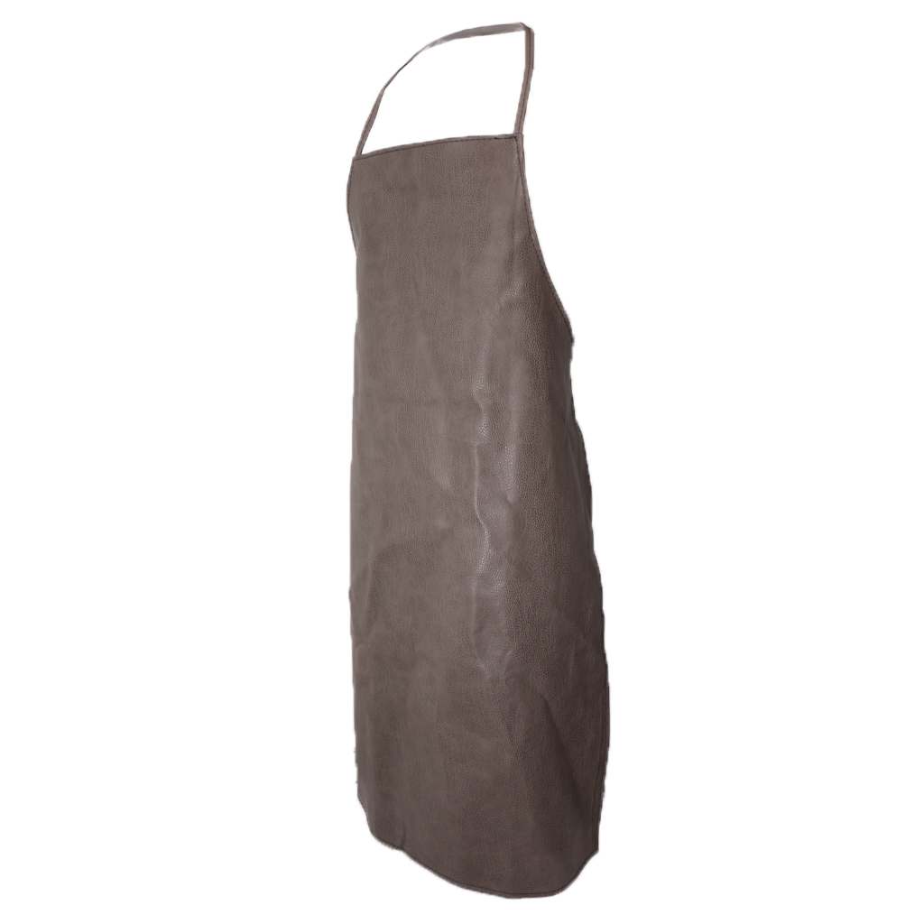 Unisex Waterproof PU Artificial Leather Chef Apron Home Restaurant Kitchen