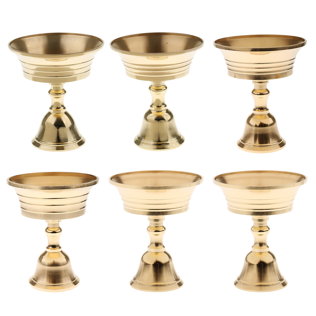 Ghee Lamp Holder Candle Holder Tibetan Brass Butter Oil Lamp Home Ornament 5-11cm