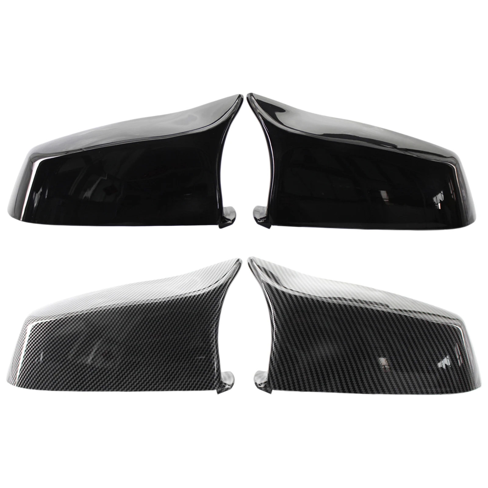 2x Car Rearview Mirror Cover Trim Replace Style For BMW E60 E61 F01 F02