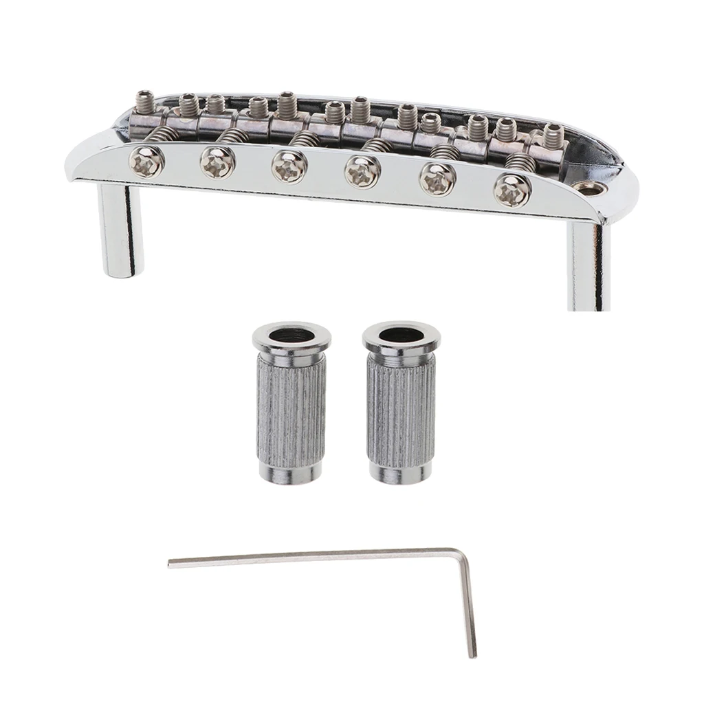 Guitar Replacement Saddle Bridge with L-Shaped Wrench for Fender  Jaguar  Electric Guitars Parts - Chrome