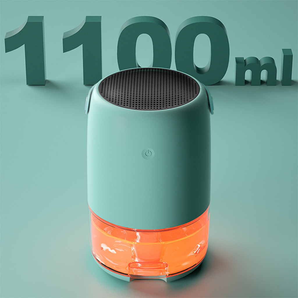 Dehumidifier Portable 1100ml LED Small Night Light Mini Quiet for Bedroom checkroom Toilet Office Home