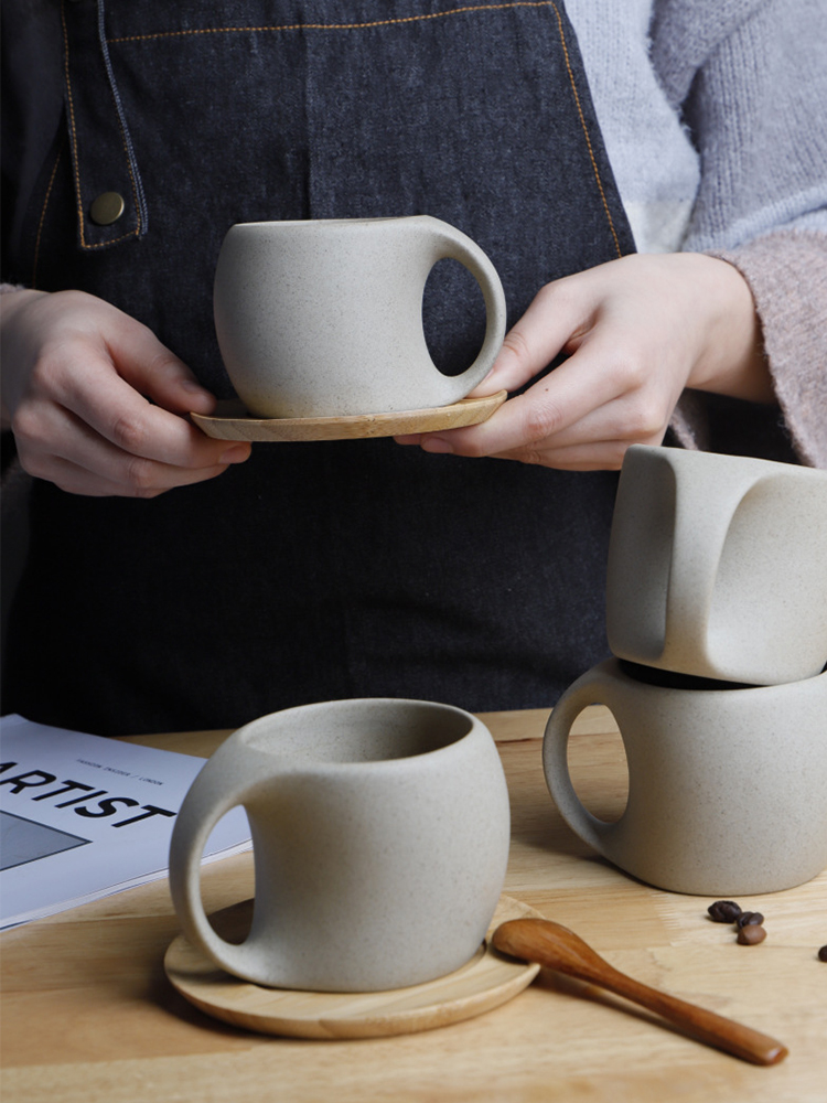 manhã, xícara de café criativa, Copo de chá japonês para beber, Grés