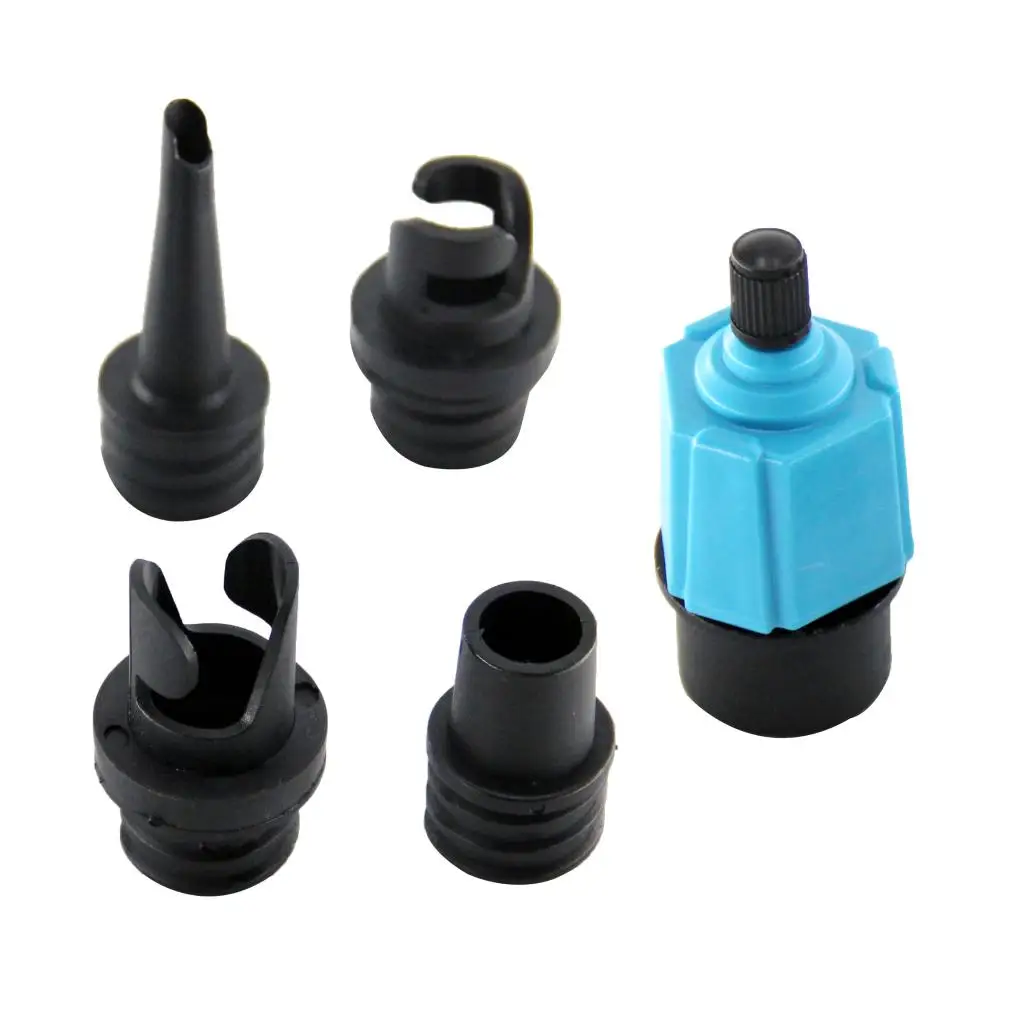 1 Set 4 in1 Pump Adapter Nozzle Electric Pump Valve Adapter Inflatable Boat Air Valve Adaptor Rubber Raft Airbed Swimring
