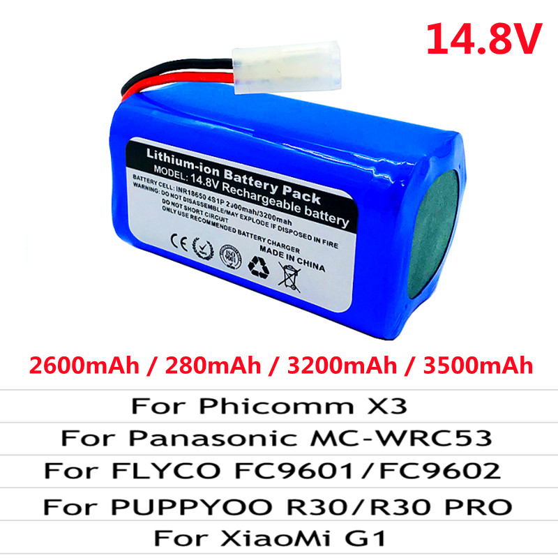 18650, 14.8V, 2600mAh, 3500mAh, Essential MJSTG1, Acessórios de Limpeza, Novo