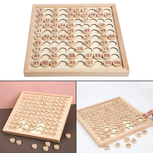 Domary Jogo de matemática de madeira Número de tabuleiro Quebra