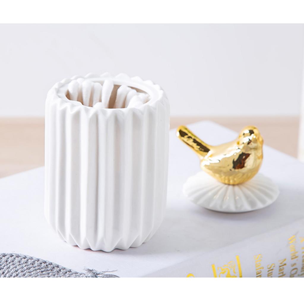 Ceramic Chopstick Holder with Deluxe Bird Lid for Living Room