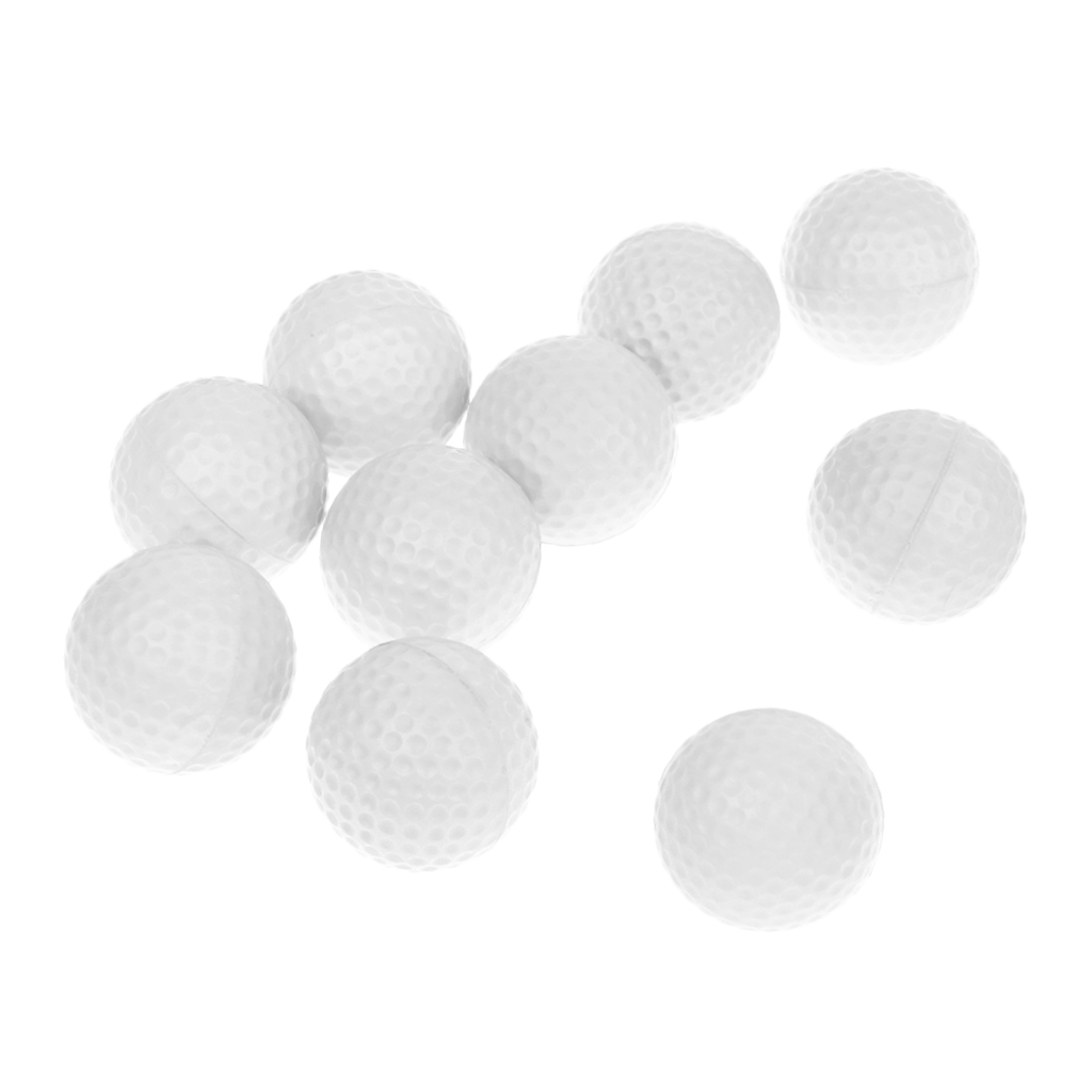 10 Pieces PU Foam Sponge Golf Training Soft Balls Golf Practice Balls Indoor Outdoor Golfer Training