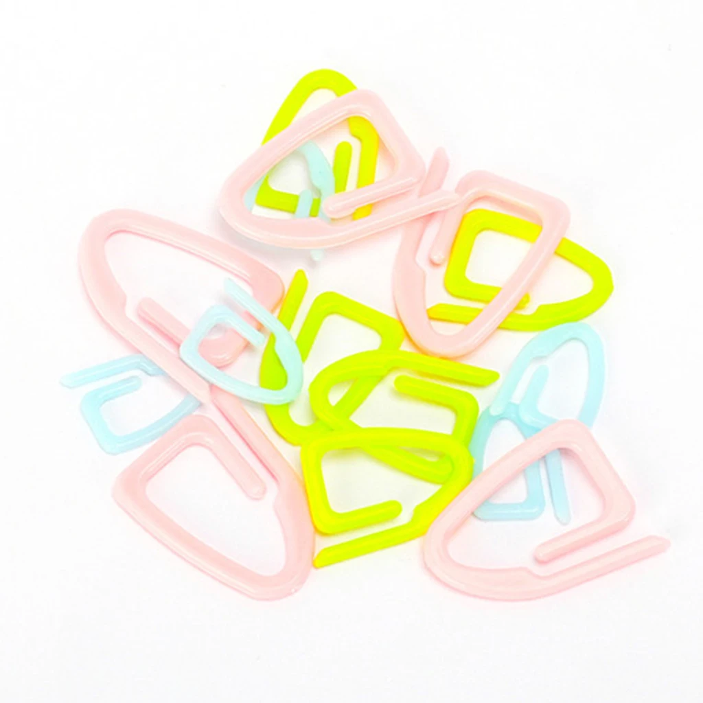 15Plastic Knitting Crochet Locking Stitch Markers Holder  Pin Clip Counter