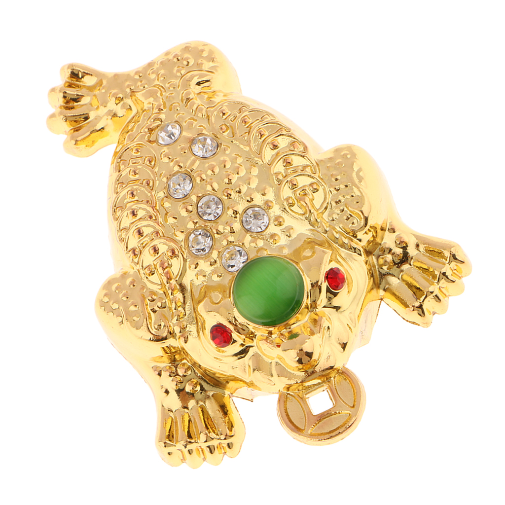 MagiDeal Chinese Feng Shui Money Fortune Wealth Frog Decor Toad Coin Craft M Tabletop Centerpieces Figurine Statue Ornament