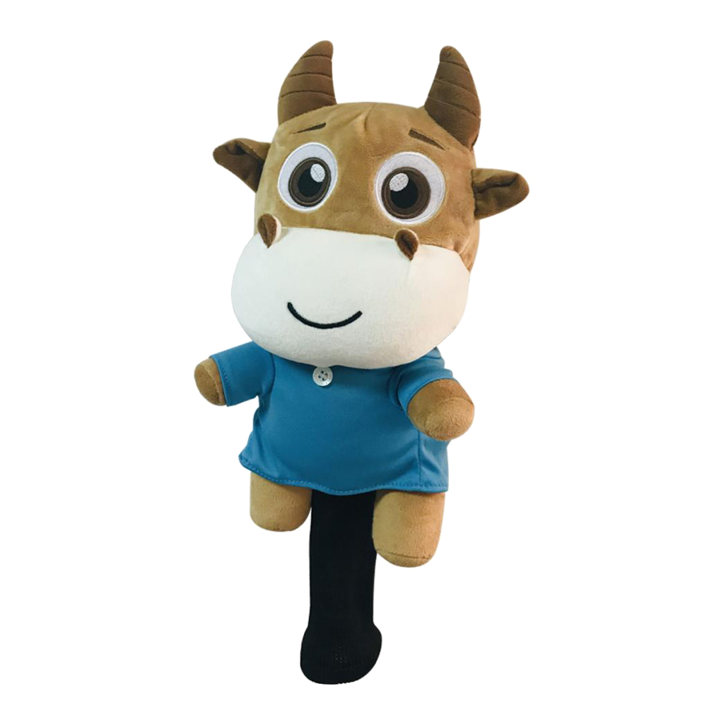 Golf 460cc Driver Wood Head Cover - Novelty Animal Cow Shape Headcover - Christmas Gift