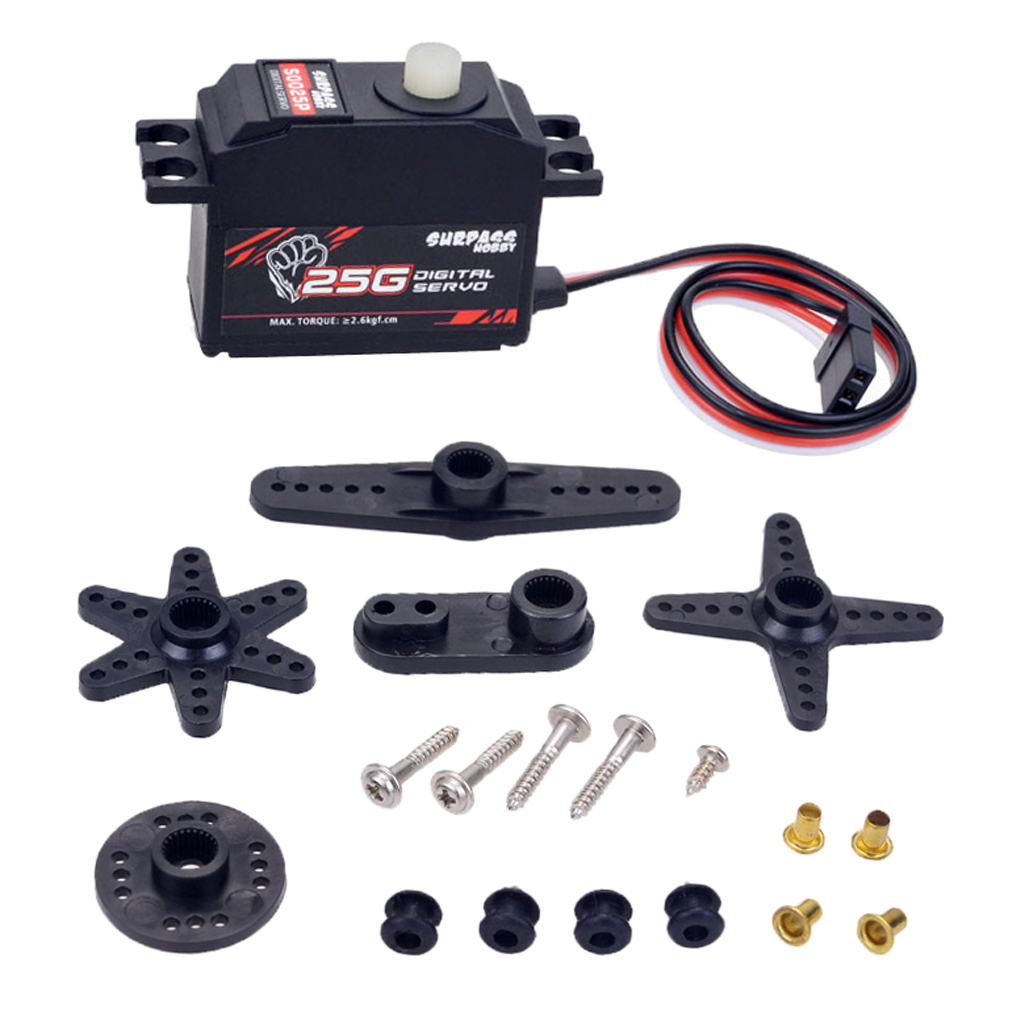 25G/0.06S (6V) Steering Servo for 1:12 RC Crawler Robot Helicopter DIY