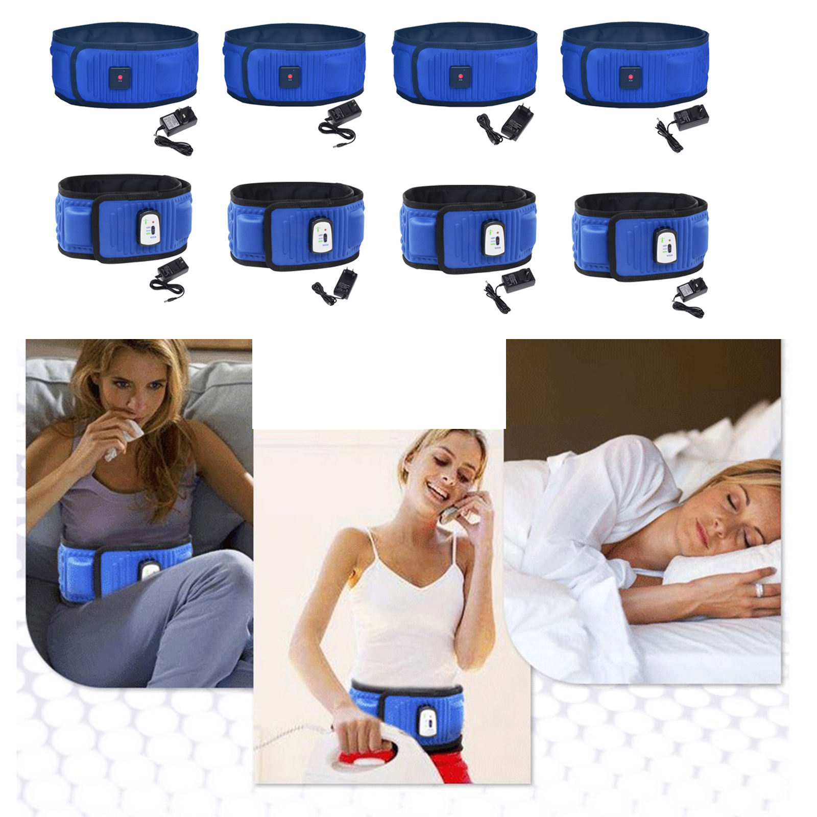 Waist Heating Pad Band Adjustable Massage Belt Arthritic Stomach Thigh US