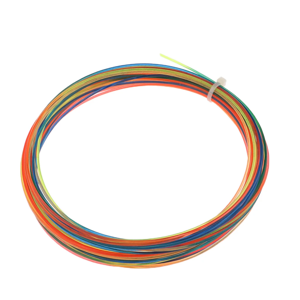 12m x 1.3mm Tennis Strings Rainbow Line with Stable Tension, Durable, Tennis Racquet Repair Accessories