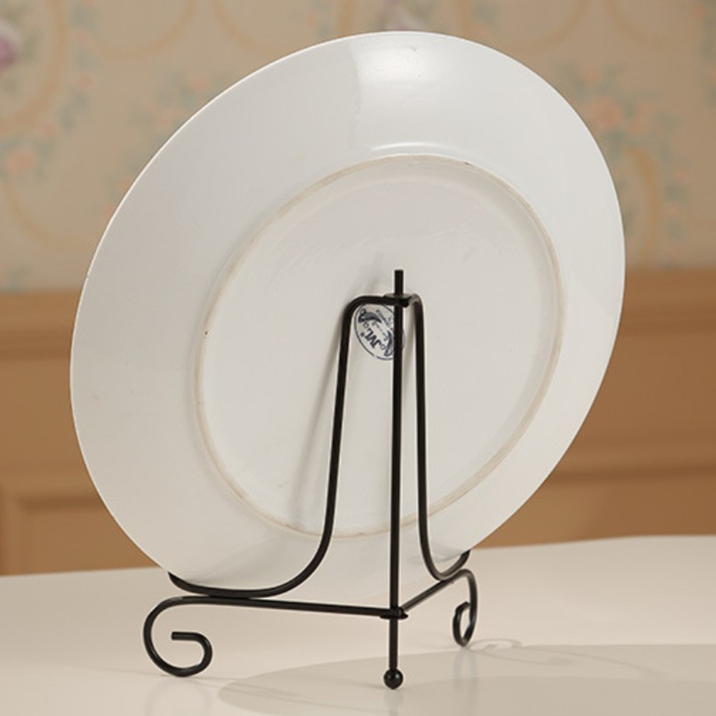 Iron Wire Display Stand Display Ledge Wire Display Easels Plate Stand 4-12'' BLK, Art Decor