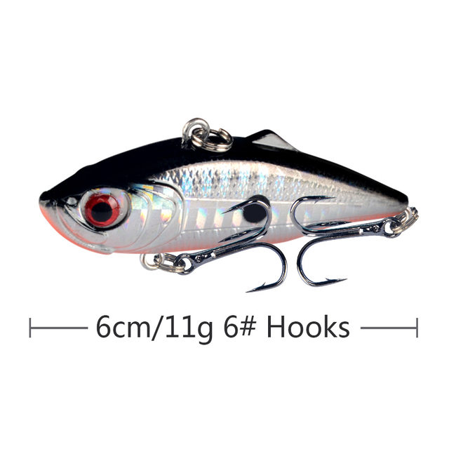 1PCS Sinking VIB Fishing Lure 6.5cm 11g Lipless Crankbait