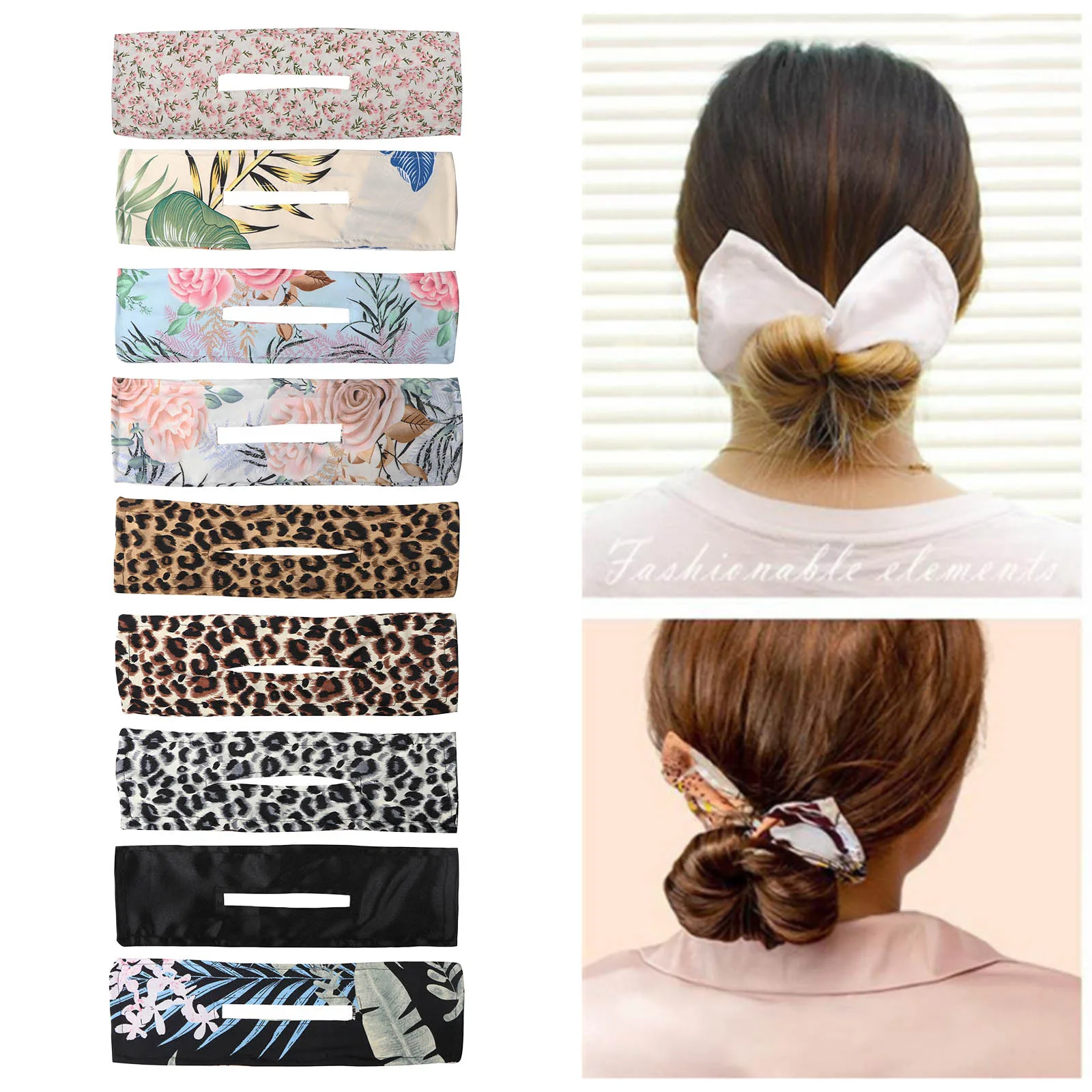 Women Summer Knotted Deft Bun Hair Bands Headband Braider Maker Accessories