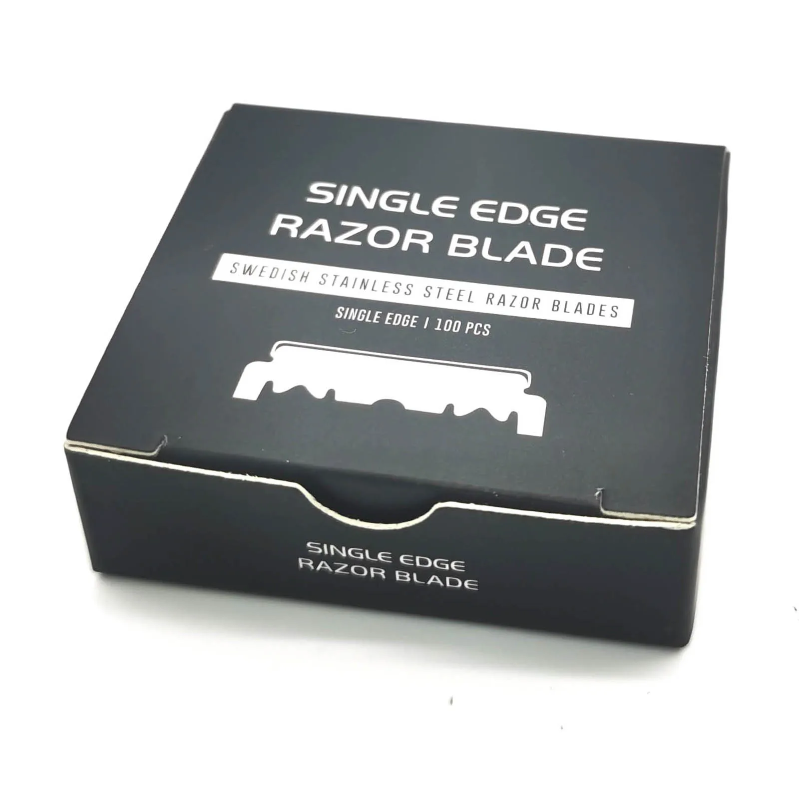 100Pcs Shark Razor Blades Straight Edge for Barbers Exchangeable Blade Razors Smooth and Precise Shave