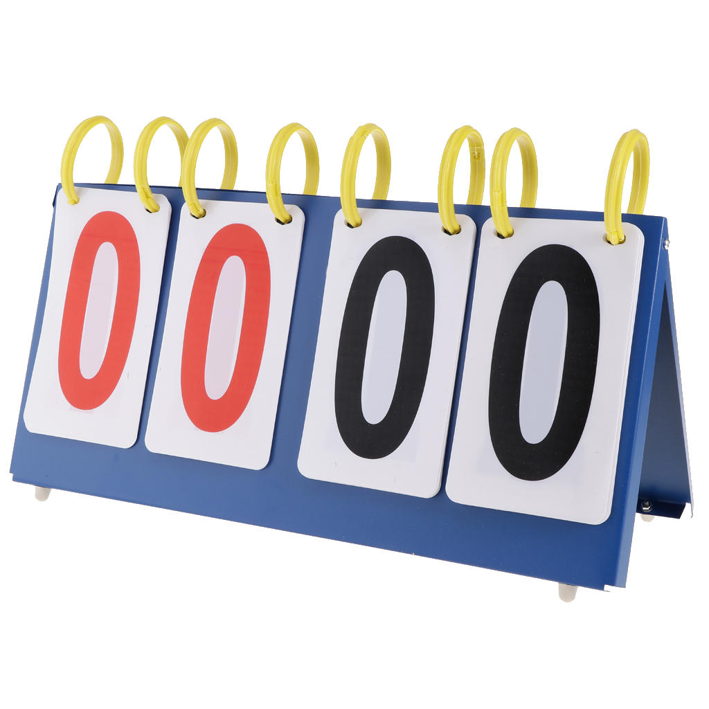 Portable 4/6 Digit Table Top Scoreboard Sports Flip Score Board Score Record for Basketball Table Tennis Badminton Volleyball