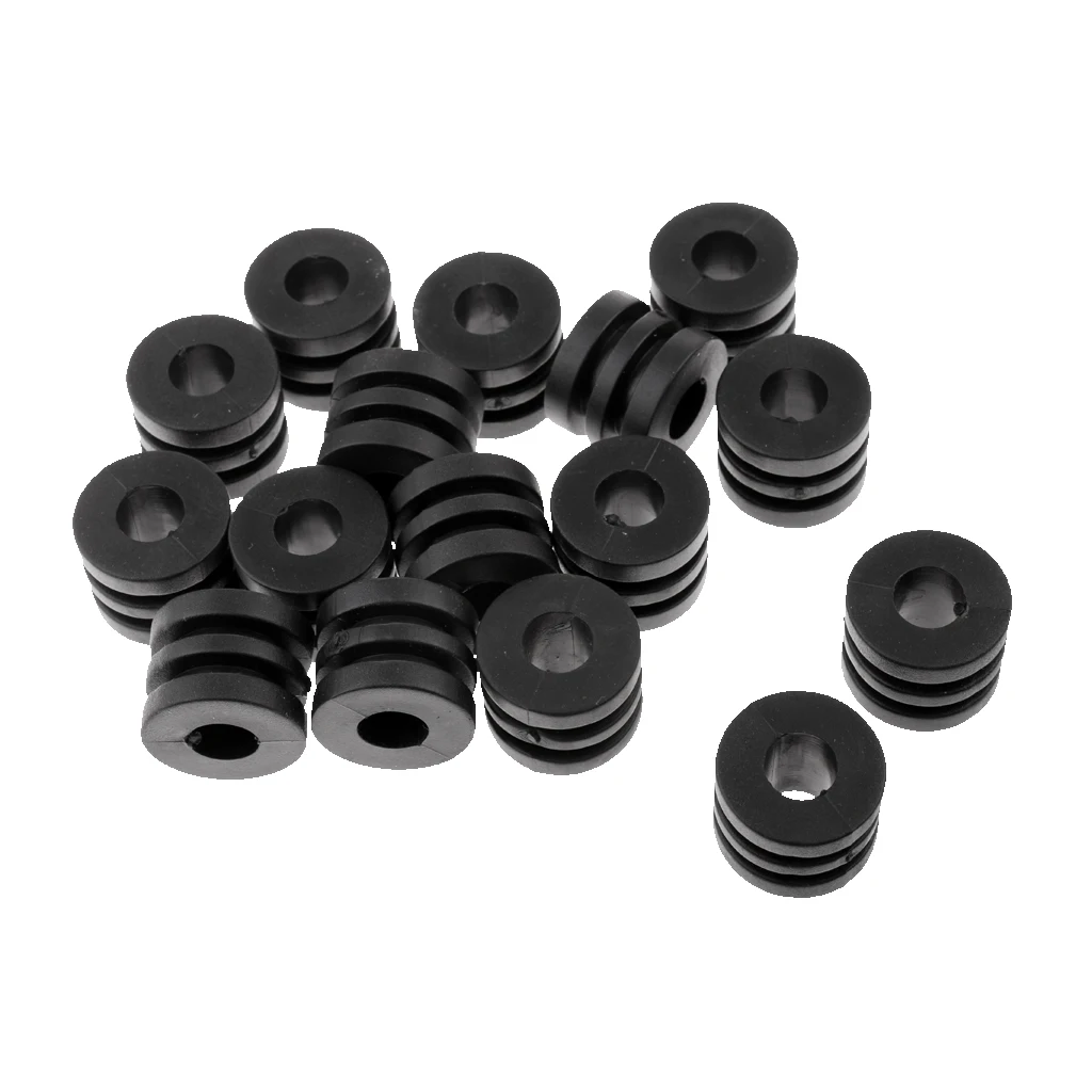 16 Pieces/Pack Replacement Rubber Rod Bumpers for 1.2m or 1.4m Foosball Table Black