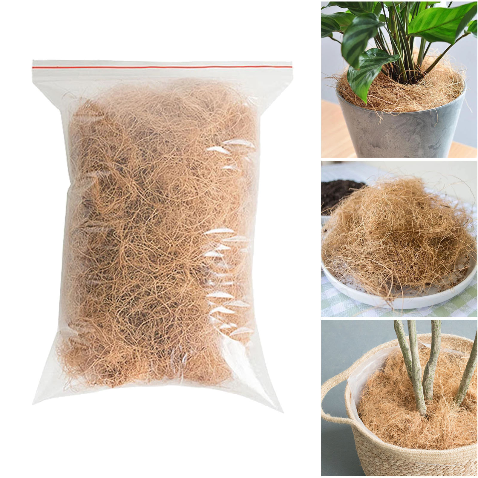 18oz Decorative Coconut Husk Fiber Orchids Dried Pet Bedding Bird Nest Wire Baskets Protect Plants House Plant