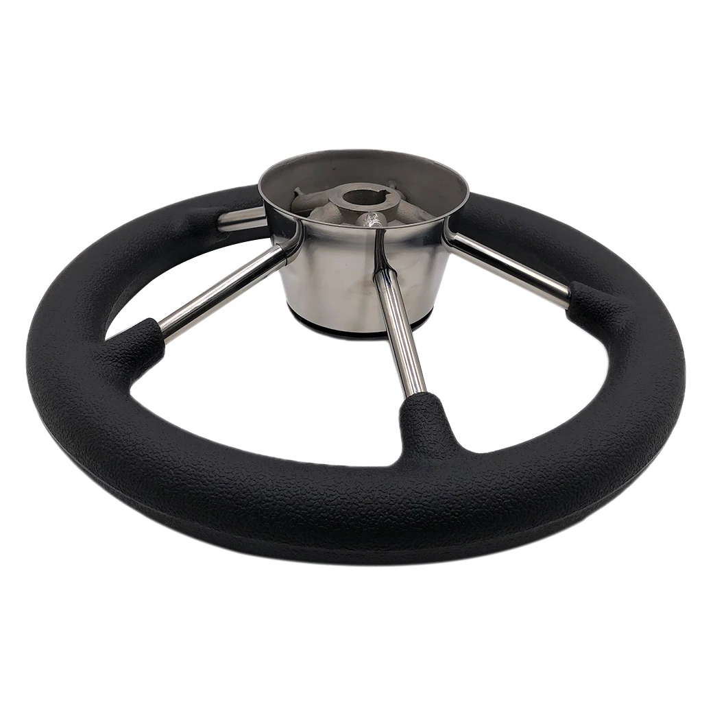 Universal 5-Spoke 11`` Boat Steering Wheel 3/4`` Tapered Shaft Non-directional Steering Wheel For Yacht Boat Accessorie Marine