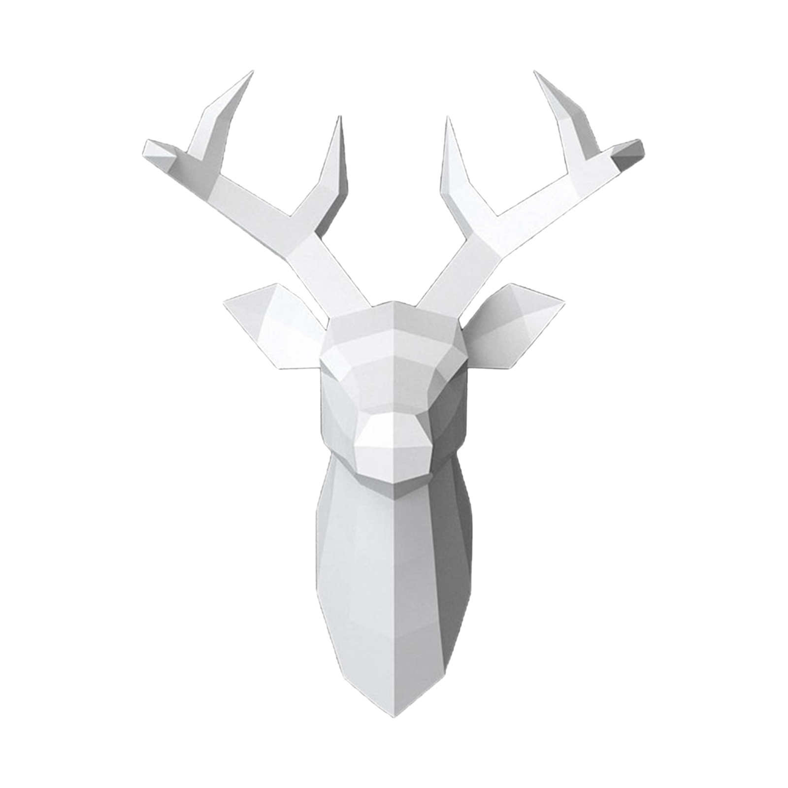 Wall Art Sculpture Deer Head Wall Decor Paper Sculpture Kit Decoration Antlers Papercraft Animal Trophy