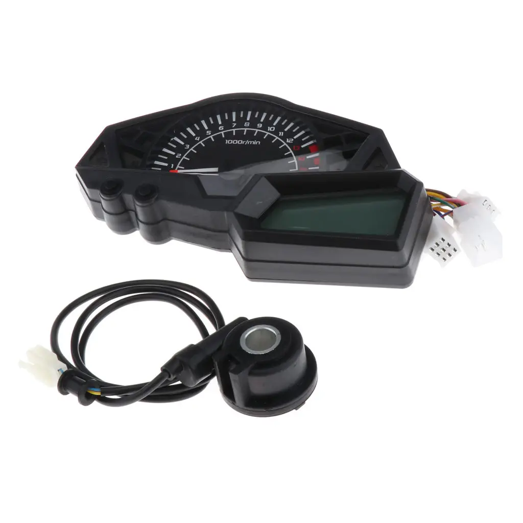 Motorcycle Speedometer Odometer Gauge  W/ Fuel Level Indicator  0-199 Km / H