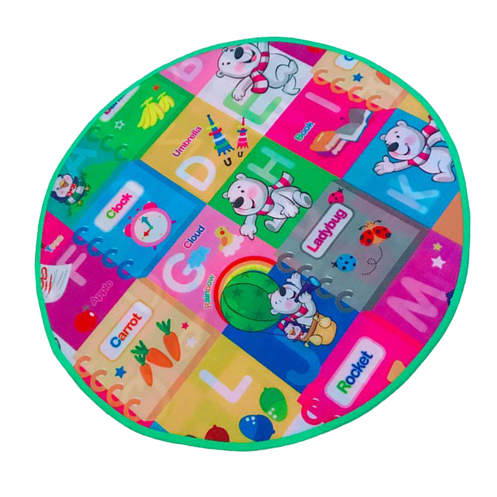 Rug for Children Room Baby Room Double Sides - Round Carpet for Princess Tent - Baby Kids Play Mat