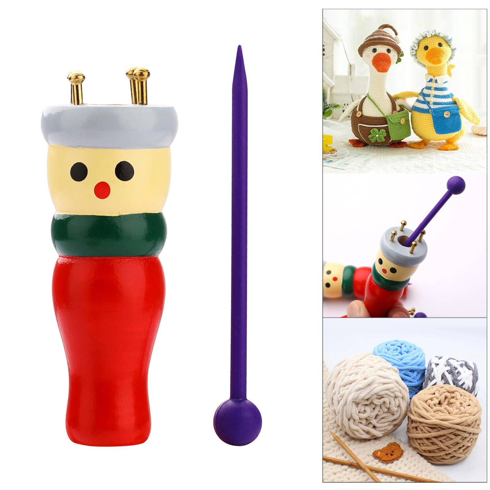 Premium Yarn Wool Knitting Loom Knitter Rope Braided Maker Doll Needle Tools for DIY Kids