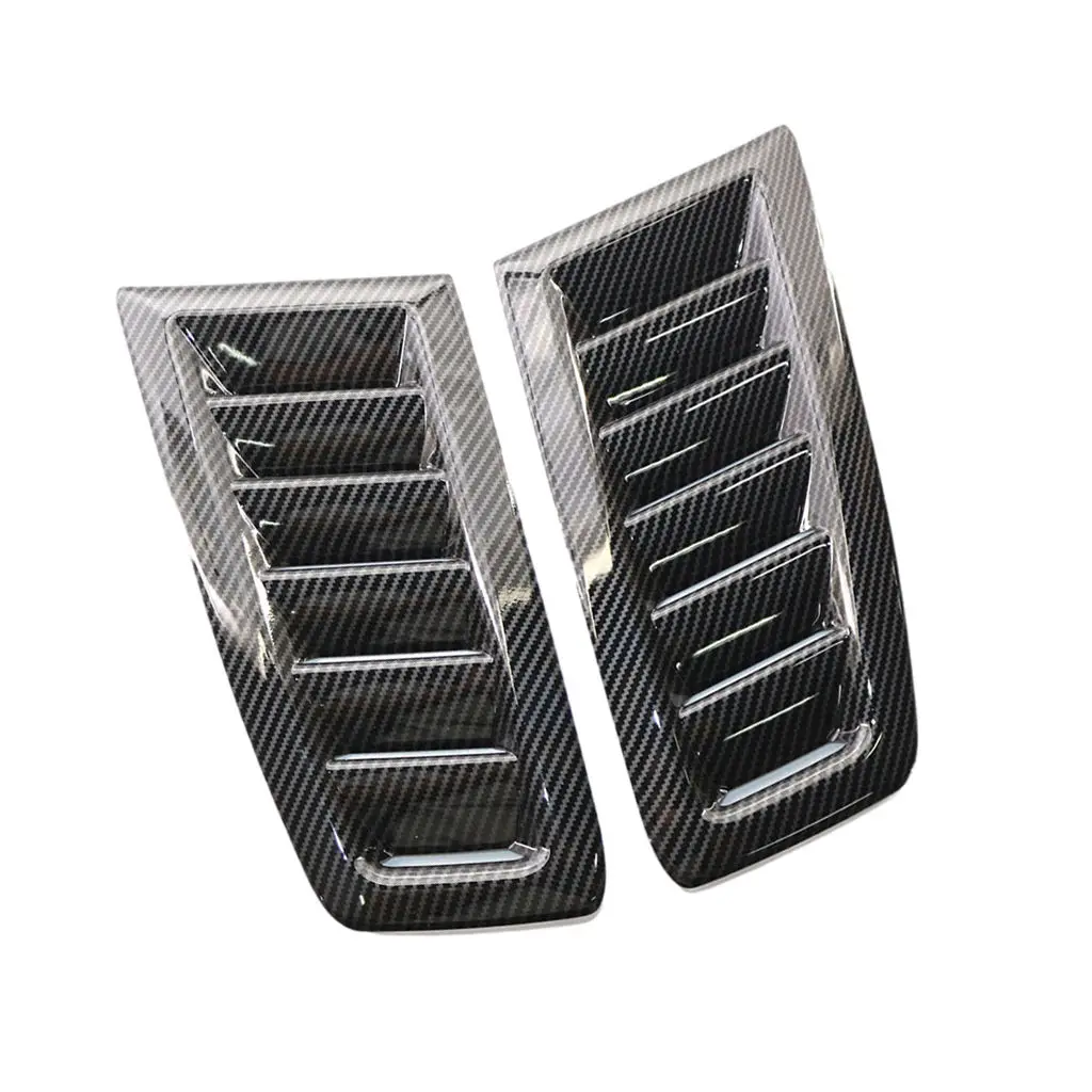 2 Pieces Vehicle Hood Vent Scoop Kit Flow Intake Louvers Bonnet Cover Accessory Decorative Fits for Ford MK2