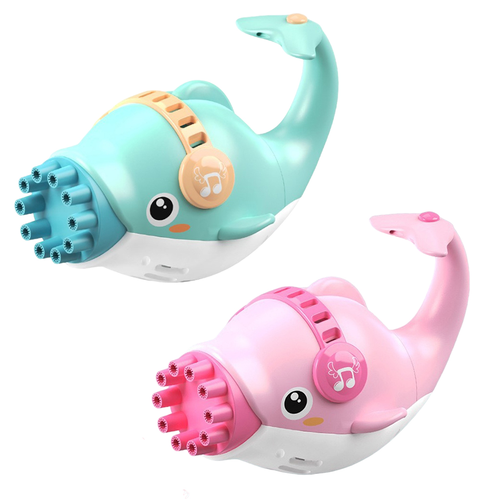 Funny Electric Dolphin Bubble Maker Blower 10 Hole Bubble Party Birthday Water Outdoor & Indoor Toys