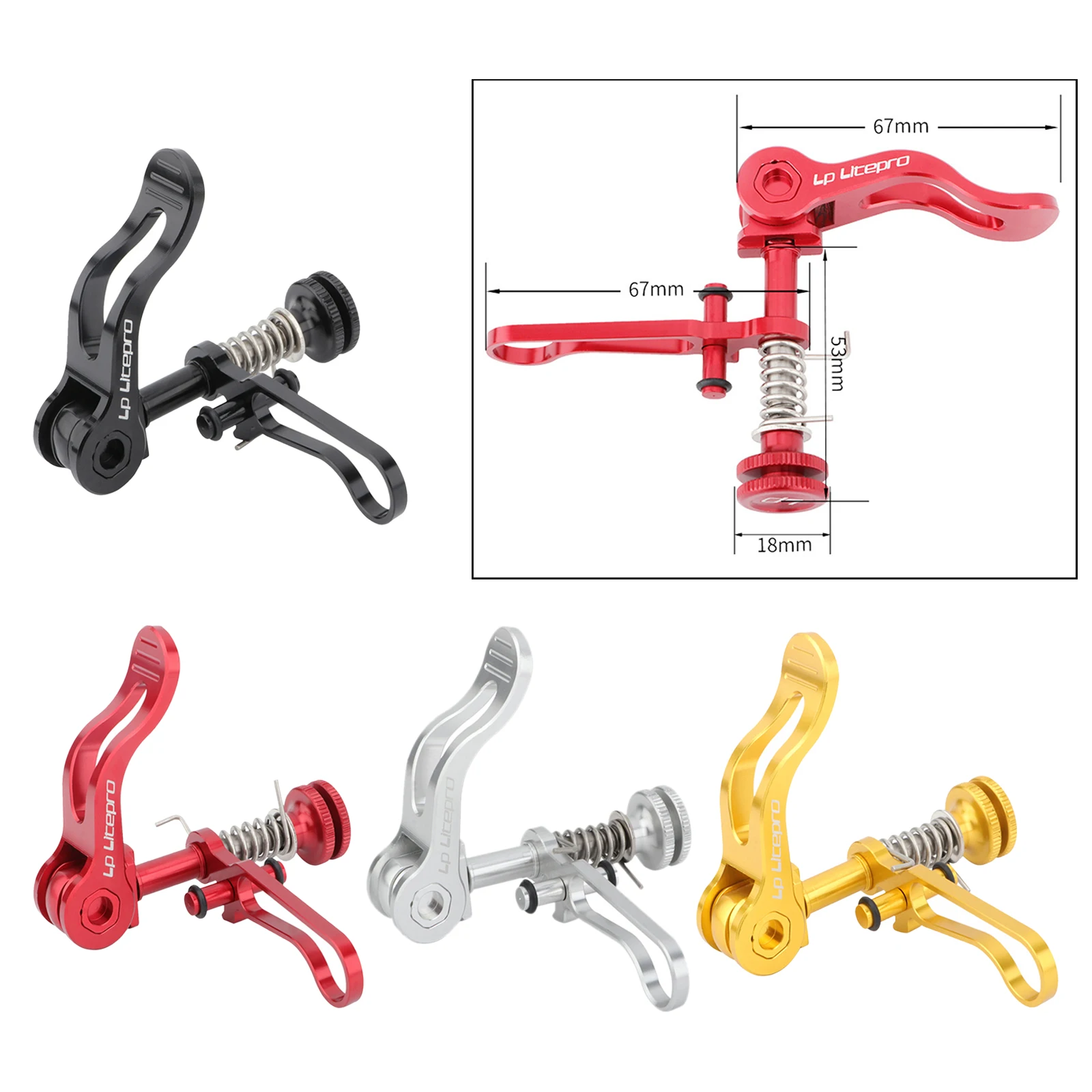 Bike Seatpost Clamp Adjustable Folding Bicycle Lever Durable Quick Release Skewer Fixed Components for   Repair Gear