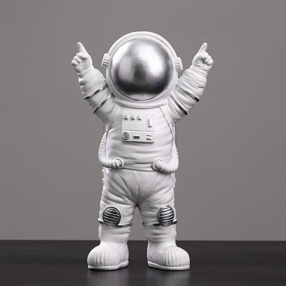 menino desktop astronauta estátuas resina escultura carrinho