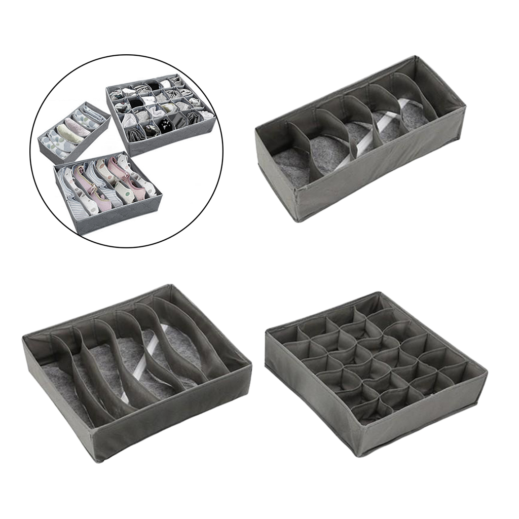 3pcs/set Underwear Organizer Thicken Divider Dresser Breathable for Bras Socks Ties Underwear Underpants